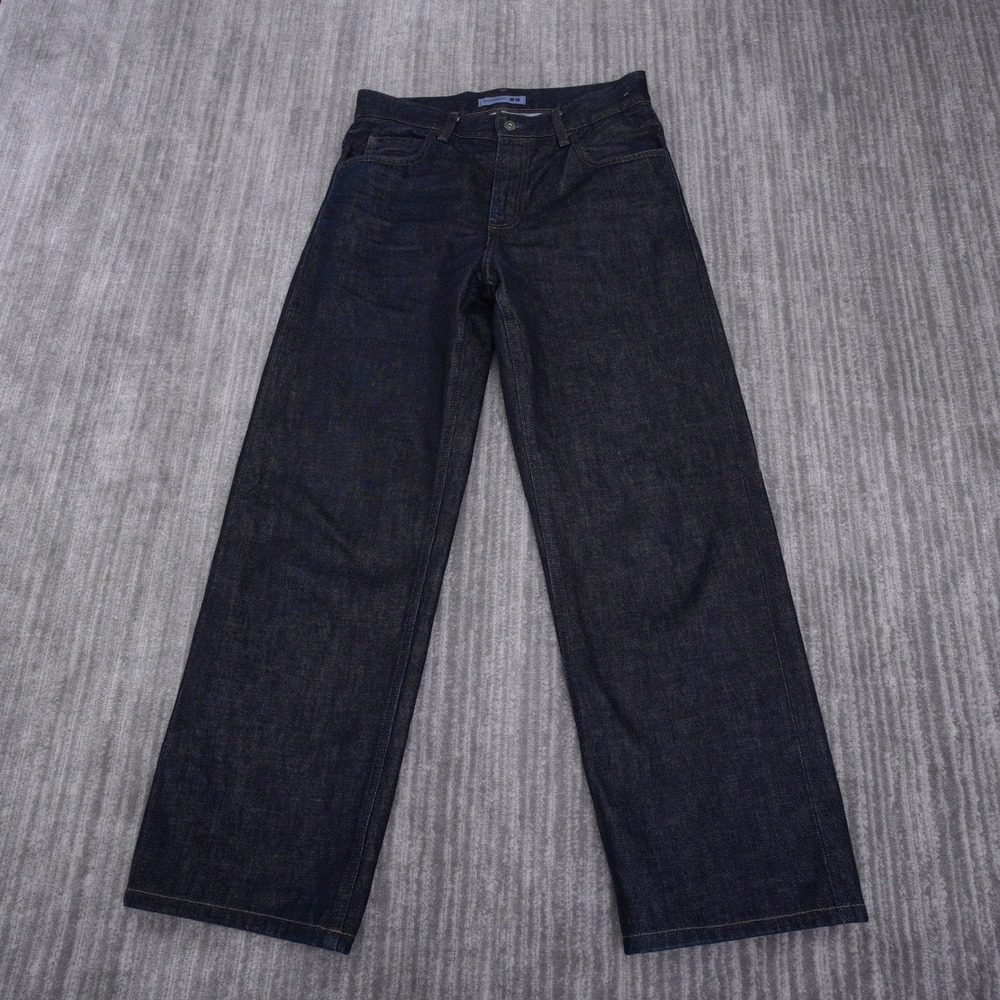 JW Anderson Uniqlo Mens Indigo Straight Leg Denim Jeans Dark Wash 29 Fit 31x28.5